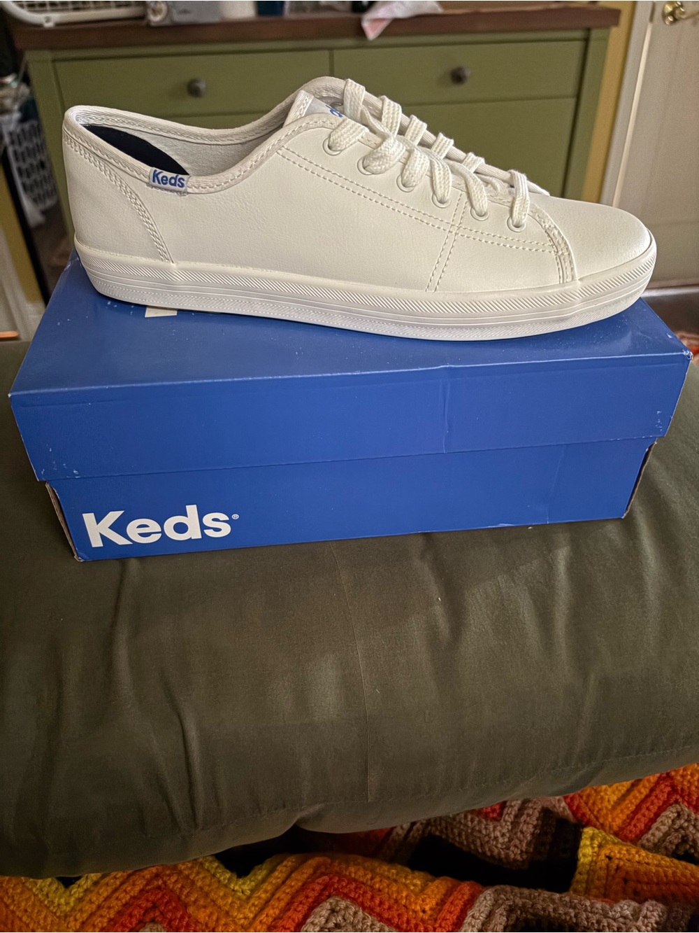 Keds Kids White Low-Top Lace-Up Sneaker